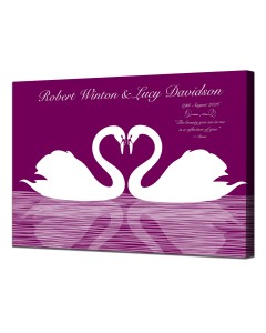 Personalised wedding gift canvas print
