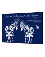 Zebra wedding gift with romantic quote